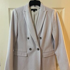 Ann Taylor Double-Breasted lavender Blazer